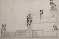 Artist Eric Gill: Design for a War Memorial, 1925